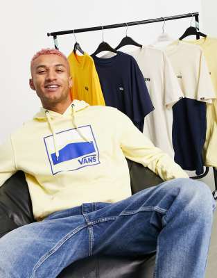 Vans Original Dna Side Stripe Hoodie In Yellow ModeSens