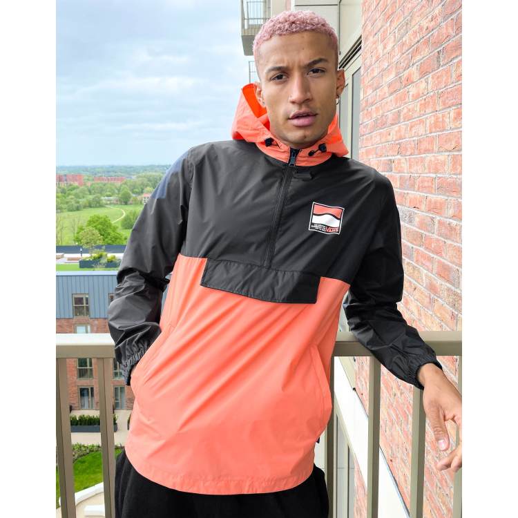 Vans Original DNA sidestripe MTE anorak jacket in black coral ASOS