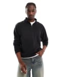 [Vans] Vans Original Standards oversized 1/4 zip fleece in black-Multi L Black
