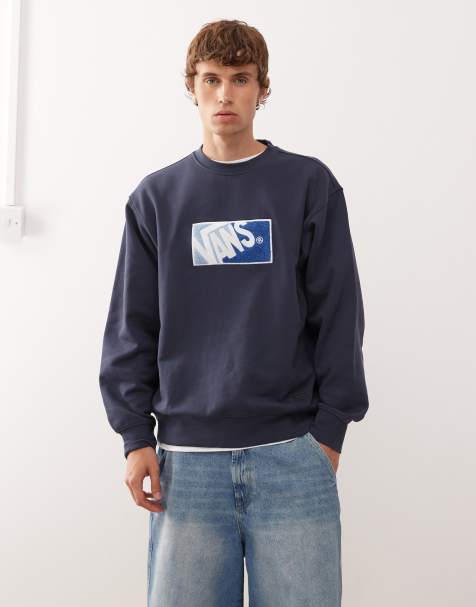 Vans – Original Standards – Zweifarbiger Pullover in der Farbe Parisian Night mit Rundhalsausschnitt - view 1