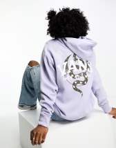 Champion cropped hoodie with logo in lilac