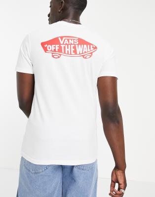 vans white and red shirt