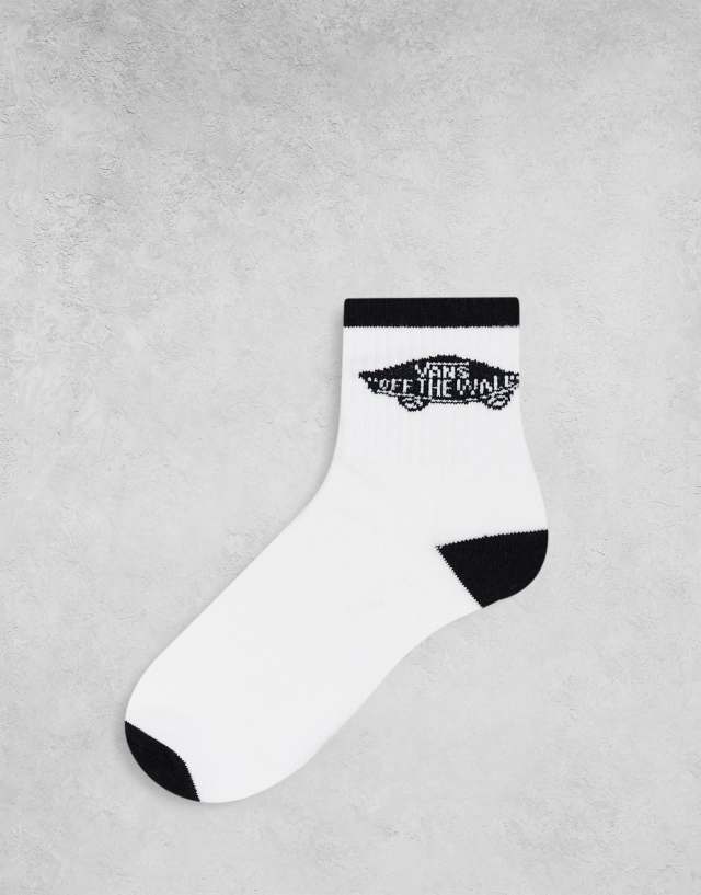 Vans OTW crew socks in white and black