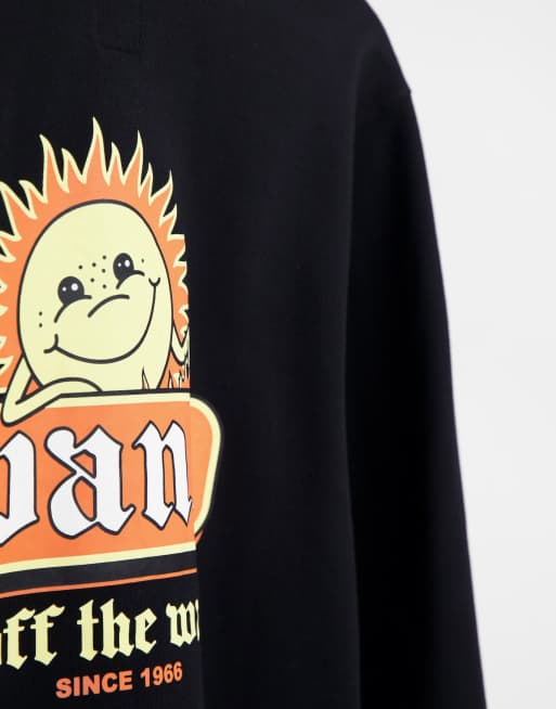 Vans – OTW Sunnyside – Czarna bluza z kapturem i nadrukiem na plecach , 4 z 4