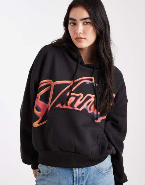 Vans – Outer Ring – Retro-Kapuzenpullover in Schwarz - view 1