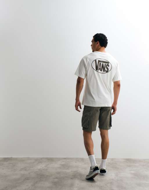 Vans Oval Logo loose t-shirt in white, 2 of 5