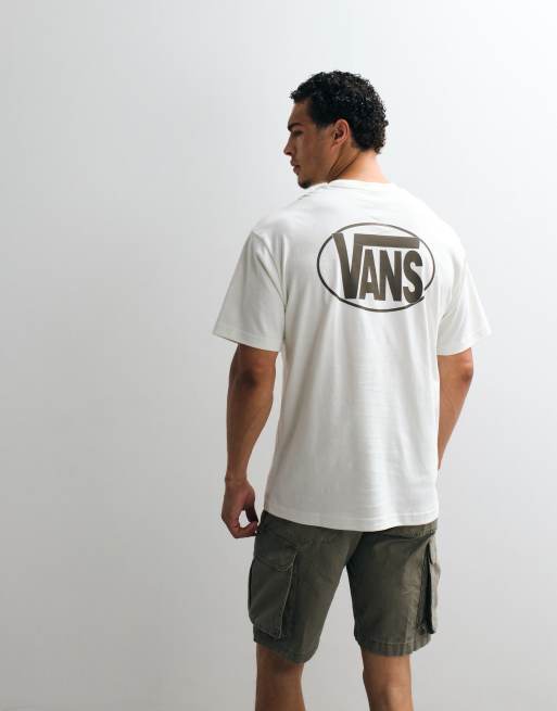 Vans Oval Logo loose t-shirt in white, 4 of 5