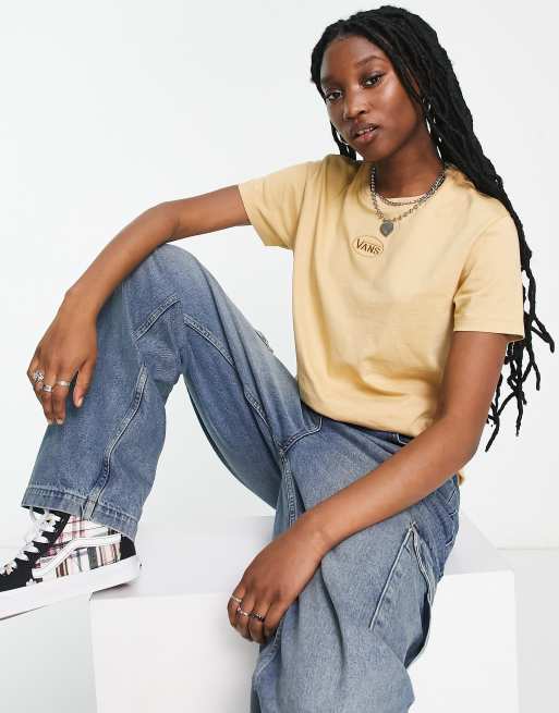 Vans - Oval mini T-shirt i brun - Kun hos ASOS