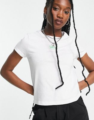 Vans Oval mini t-shirt in white Exclusive at ASOS