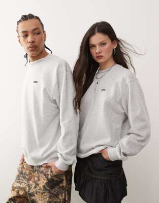 Oversize-Sweatshirt in Hellgrau mit Logo auf der linken Brustseite Grau XS