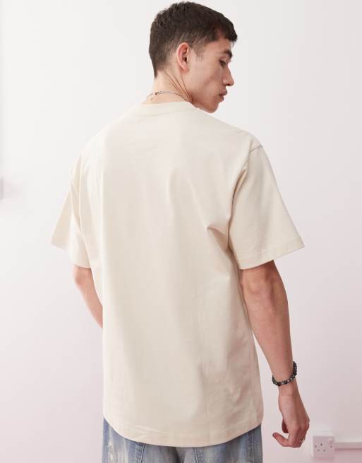 Vans – Oversize-T-Shirt in Beige mit Logo auf der linken Brust, exklusiv bei ASOS, 4 von 4