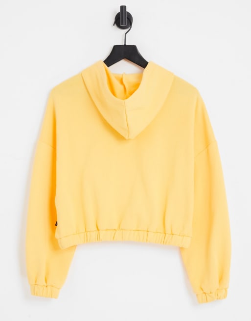 Vans yellow hot sale cropped hoodie