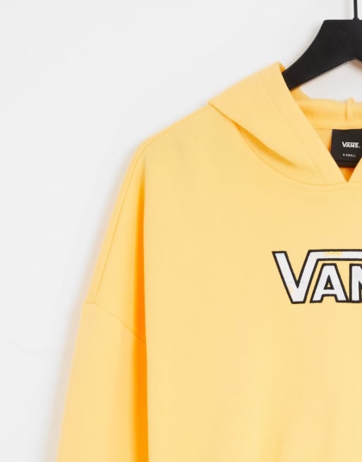 Vans yellow outlet cropped hoodie