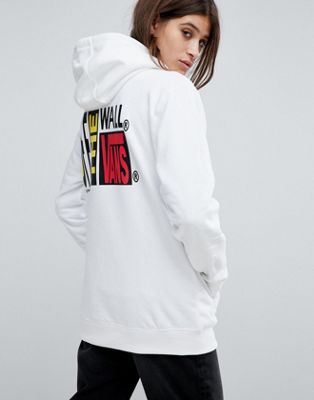Vans Oversized Hoodie In White With 