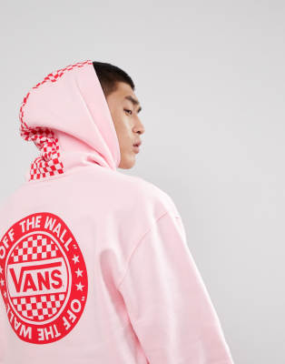 vans hoodie white and red