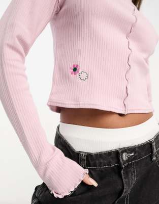 vans crop top long sleeve
