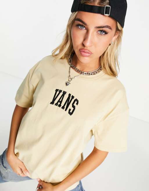 Vans beige shop t shirt