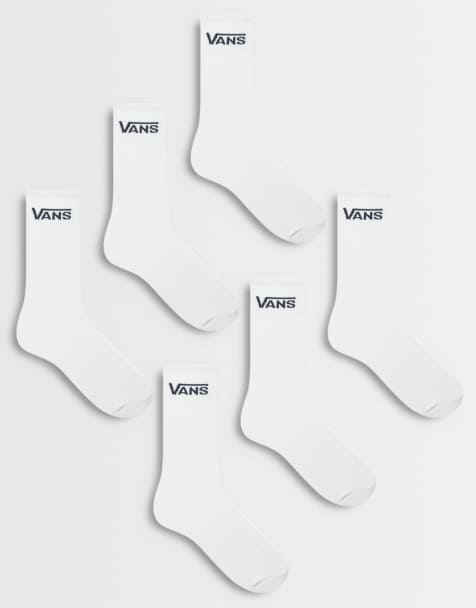 Vans - pack de 6 calcetines Classic Crew en blanco - view 1