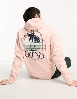 Vans palm back print hoodie in pink - ASOS Price Checker