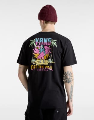 Vans – Palm – Klassisches T-Shirt in Schwarz mit Vans-Print