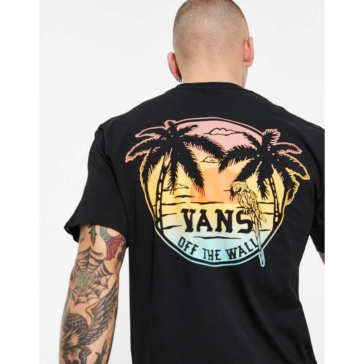 Vans paradise back print t shirt in black ASOS