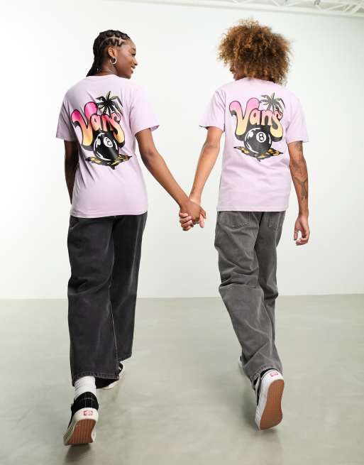 Vans - Paradise - T-shirt met palmboomprint op de achterkant in lila