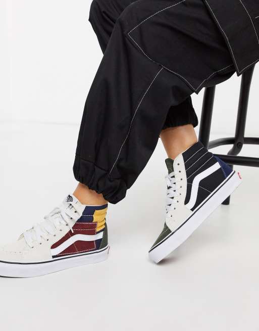 Vans patchwork 2025 sk8 hi multicolor