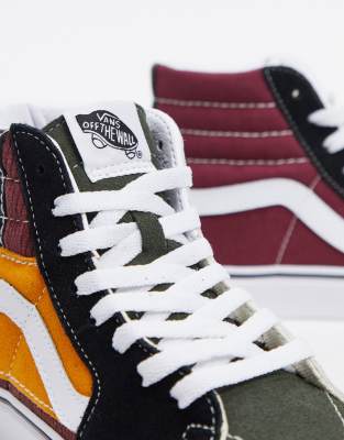 vans patchwork sk8 hi multicolor