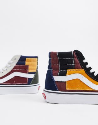sk8 hi patchwork vans