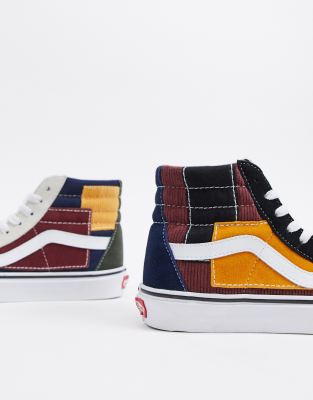 vans sk8 hi patchwork