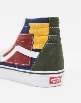 vans patchwork sk8 hi multicolor