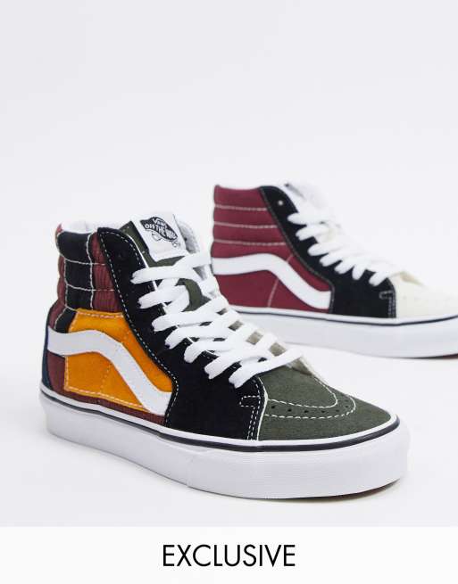 Vans Patchwork Sk8 Hi trainers in multi Exclusive at ASOS ASOS