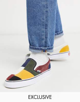 vans slip on patchwork multi