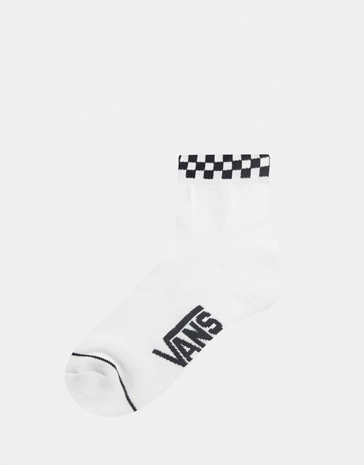 Vans Peek-A-Check sock in white