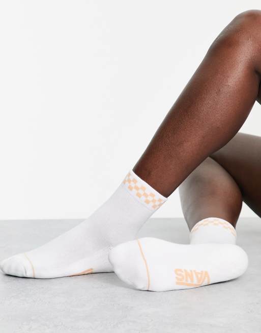 Vans Peek-A-Check socks in white 