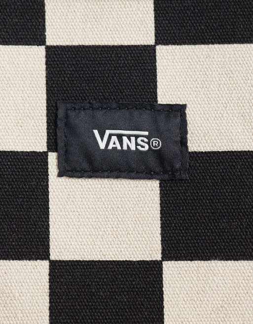 Vans Perg checkerboard tote in white and black, 3 of 4