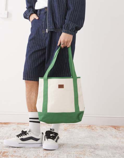 Vans pergs midi tote in off white and green - view 2