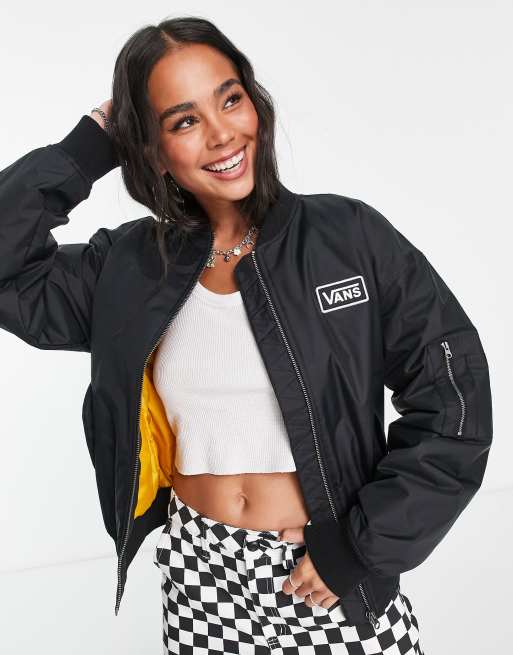 Vans Pilot Crew bomber jacket in black ASOS