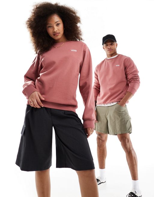 Vans - Pink sweatshirt med rund hals i fleece