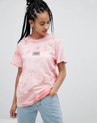 camiseta rosa vans