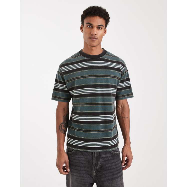 Vans Pique stripe knit in mystic moss | ASOS
