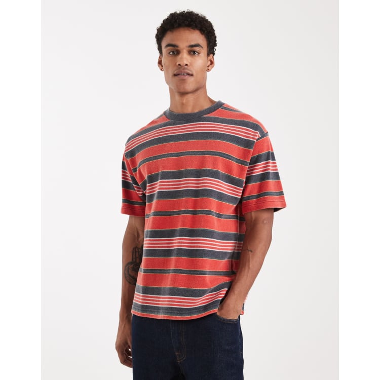Vans Pique stripe knit in racing red | ASOS