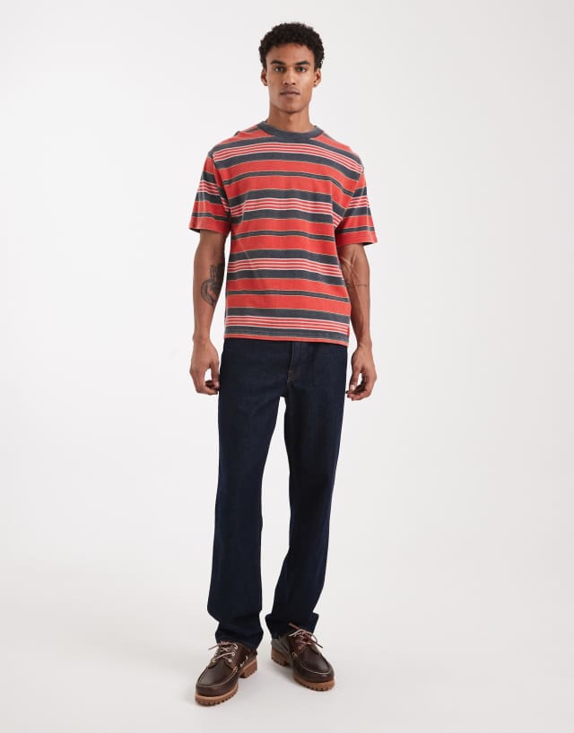 Vans Pique stripe knit in racing red | ASOS