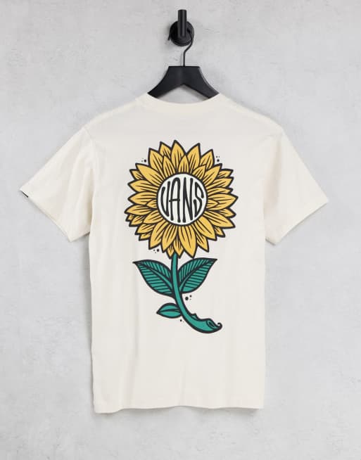 Vans Planta back print t-shirt in off white