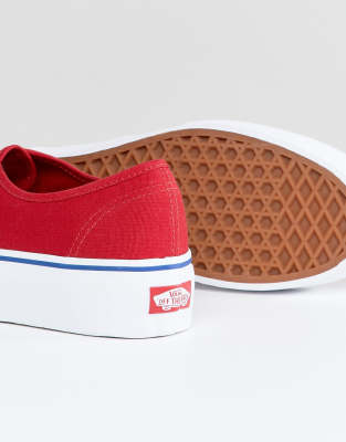 red vans platform sneakers