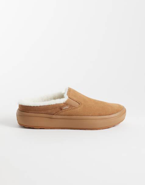 Vans platform mules in light brown - view 1