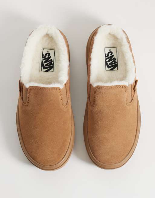 Vans platform mules in light brown, 2 of 5