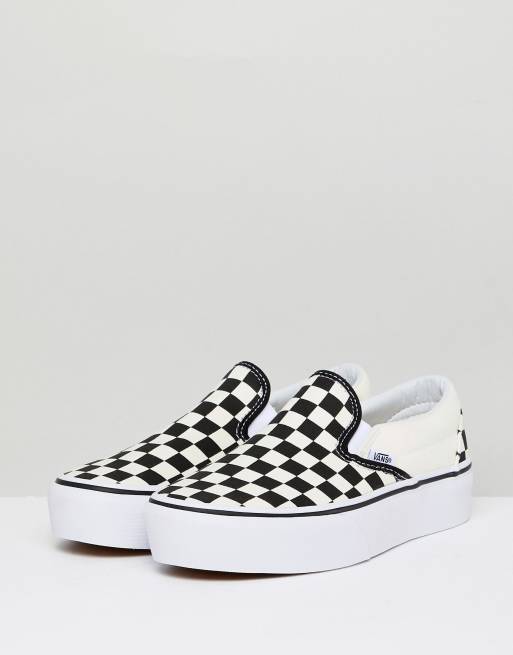 Vans Platform Slip On Sneakers In Checkerboard