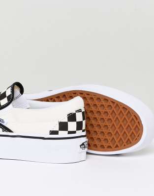 vans slip on platform checkerboard