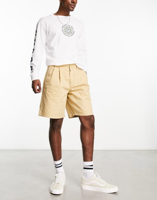 Vans pleated shorts in beige | ASOS